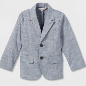 Cat and Jack Toddler Boys' Blue Chambray Suit (Pants and Blazer) Size 5/4
